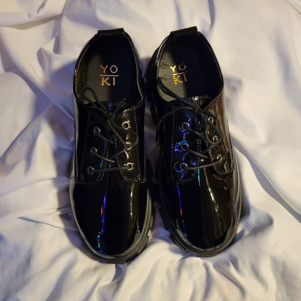 Dolls Kill Yoki Black Patent Oxford Size 9
